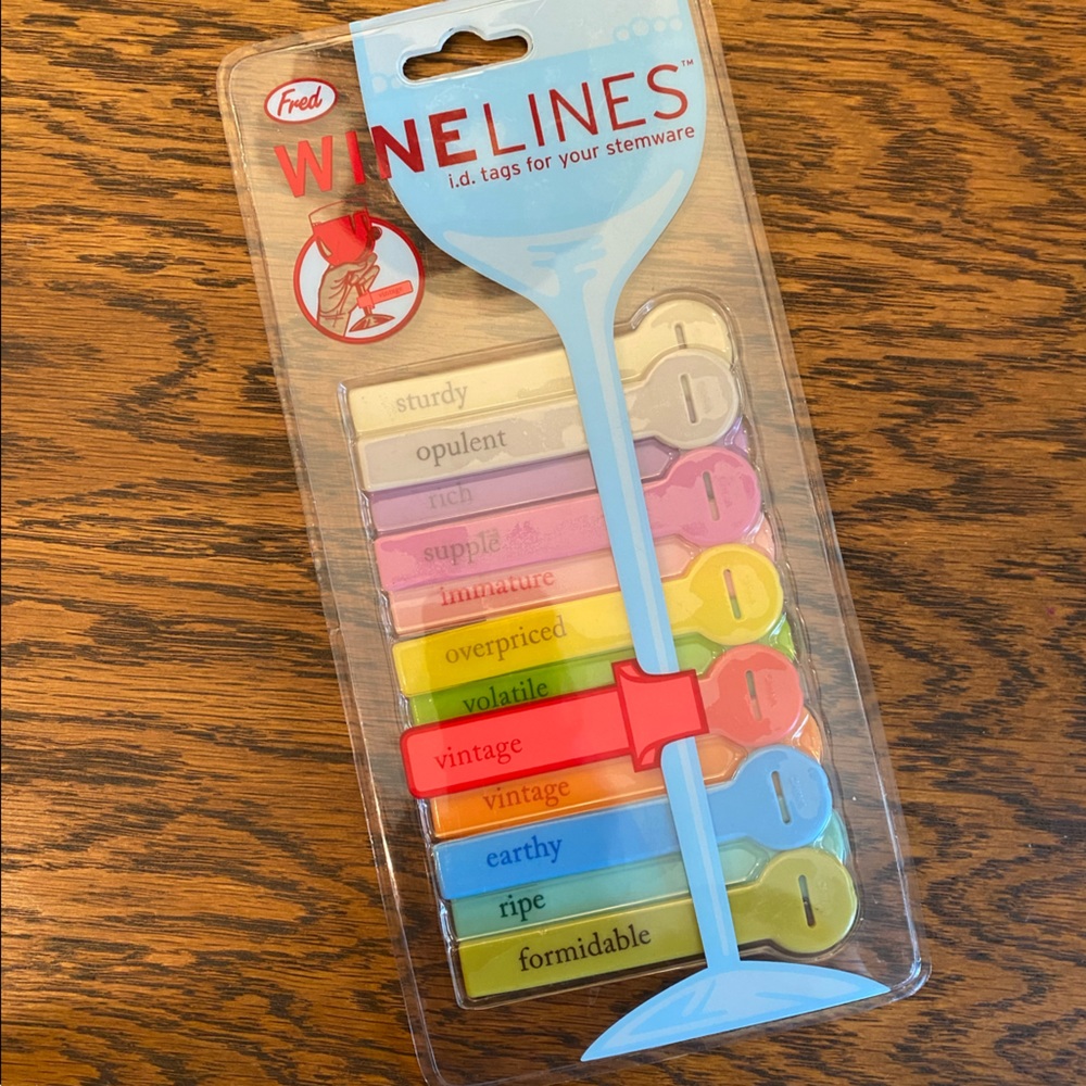 Fred Wine Lines Glass Markers